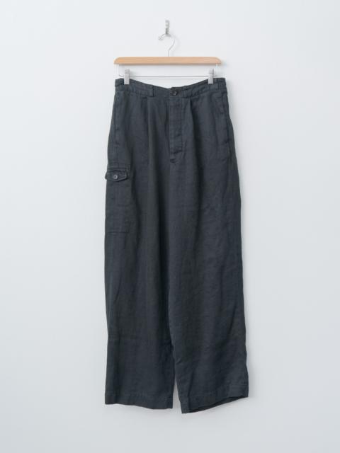 ssstein Heavy Linen Herringbone Trousers - Black