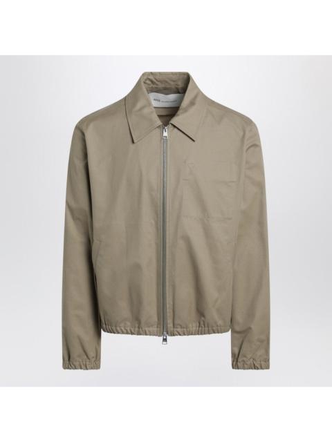 AMI Paris Ami Paris Beige Ami De Coeur Zip-Up Jacket Men