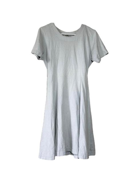 Other Designers VTG Cotton 2 Wear Dress Short Sleeved Scoop Neck Plain Light Gray Medium