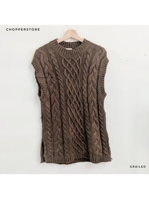 Other Designers Designer - Vintage GU Sleeveless Knitwear Handknit Sweater
