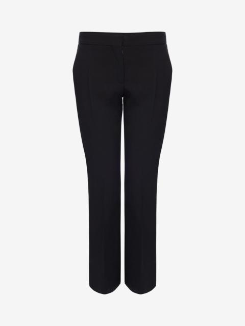 Alexander McQueen Women's Leaf Crepe Cigarette Trouser in Black