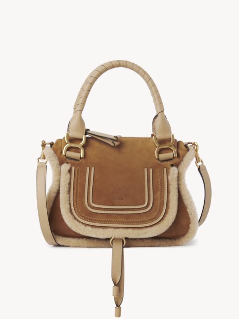 Chloé SMALL MARCIE BAG IN SUEDE LEATHER & SHEARLING