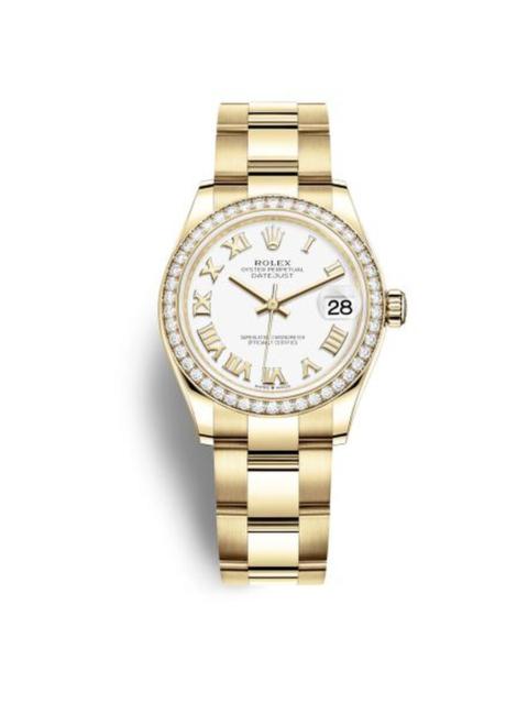 Rolex Datejust 31 Automatic White Dial Ladies 18kt Yellow Gold Oyster Watch 278288WRO