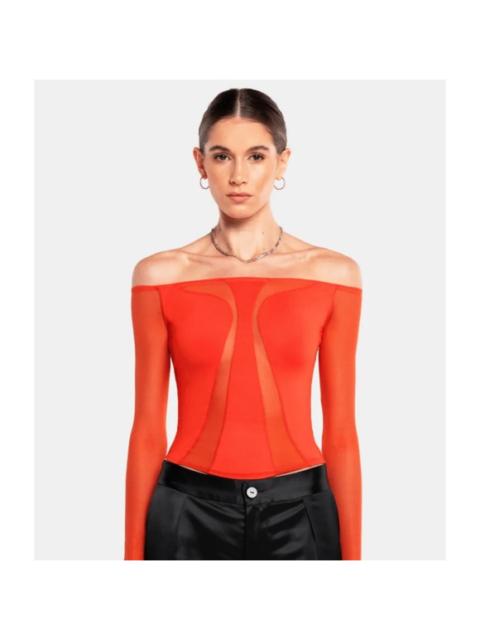 Other Designers NWT OW Collection Swirl Blouse in OW Red Sz Medium $145