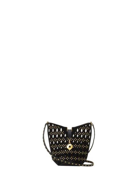Lanvin Catch Nano By Lanvin Bucket Bag In Suede in Black/gold at Nordstrom