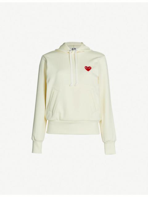 Comme des Garçons PLAY Logo-embroidered cotton-jersey hoody