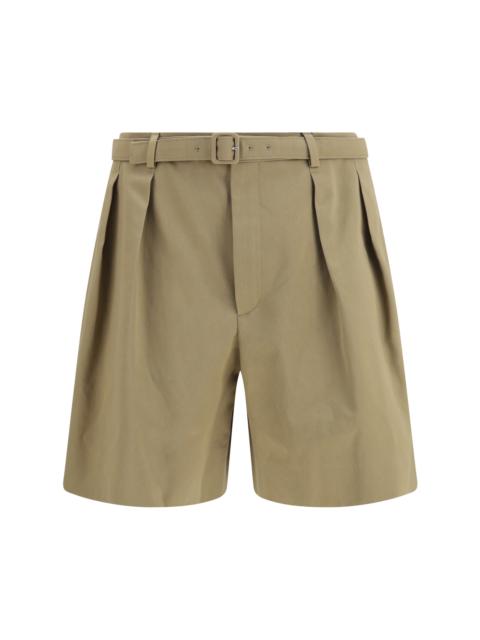 SAINT LAURENT Saint Laurent Men Pleated Belt Shorts
