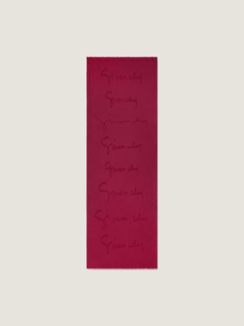 Givenchy STOLE IN SILK AND COTTON WITH GIVENCHY SIGNATURE