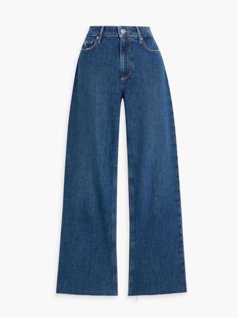 Other Designers Leenah distressed high-rise wide-leg jeans