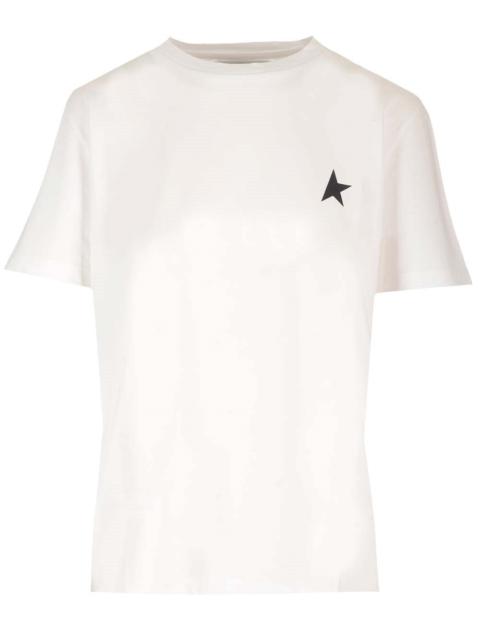 Golden Goose Golden Goose Women White T-Shirt With Black Star