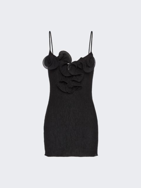 MAGDA BUTRYM Sleeveless Crepe Beach Mini Dress Black