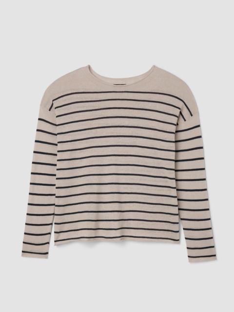 EILEEN FISHER Organic Linen Cotton Jewel Neck Top