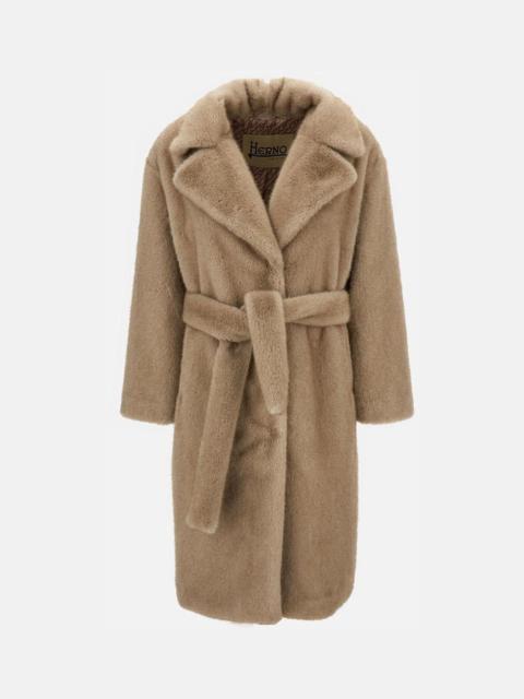 Herno Herno Women Coat In Soft Alternative Fur