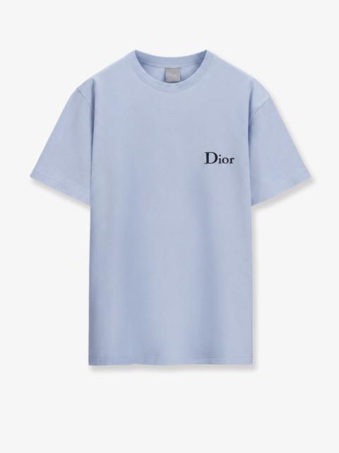 Dior Dior Men Cotton T-Shirt With Dior Embroidery