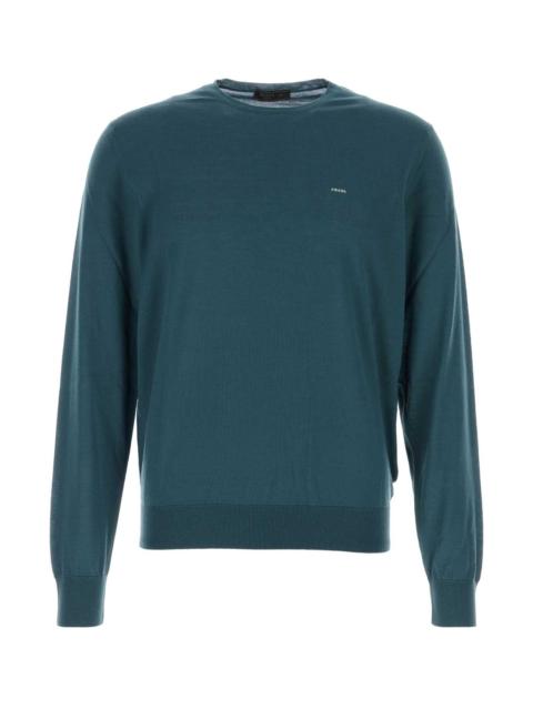 Prada Prada Men Teal Green Wool Sweater