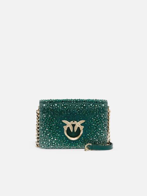 PINKO PINKO GALLERIA FULL-RHINESTONE MINI LOVE BAG CLICK