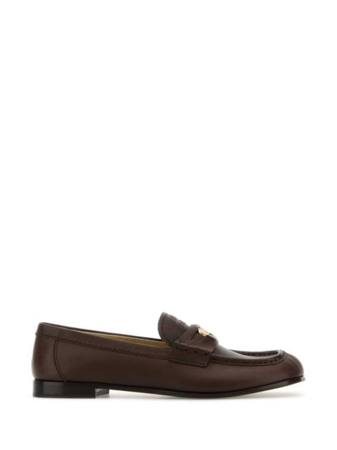 Miu Miu Women Brown Leather Loafers