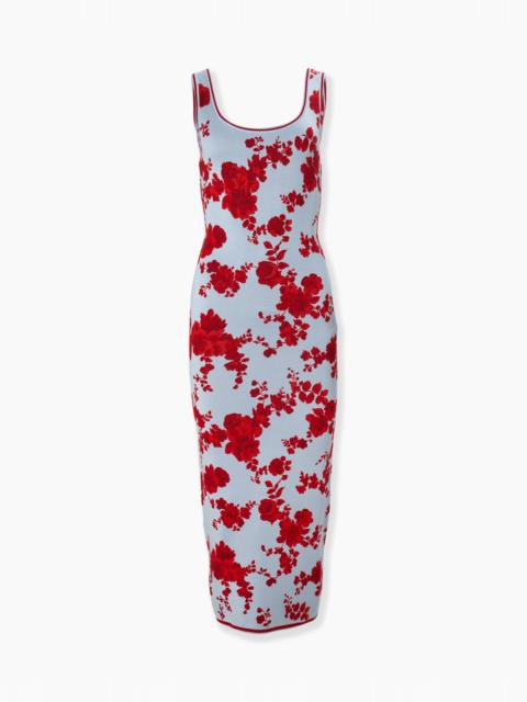 CAROLINA HERRERA Floral Jacquard Scoop-Neck Dress