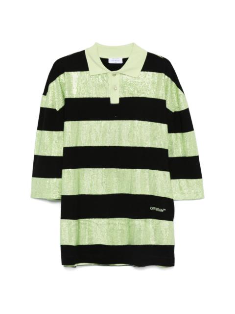 Crystal Stripes polo shirt