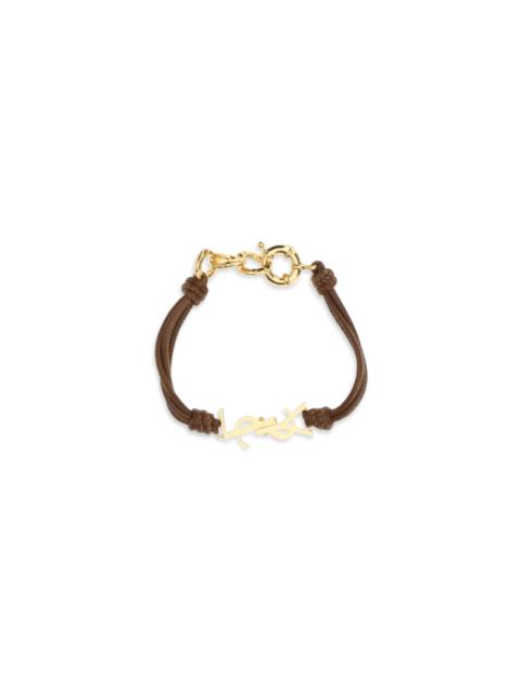 SAINT LAURENT Saint Laurent Cassandre Multi-wrap Bracelet Khaki