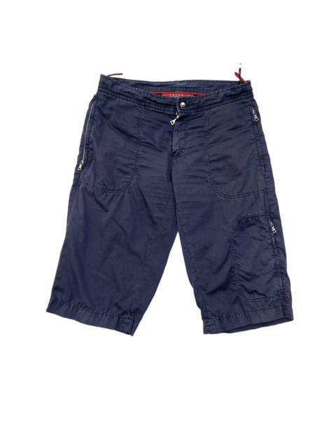 Vintage Prada Blue Black Short Pants