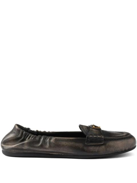 Prada Prada Women Deconstructed And Flexible Nappa Leather Loafers