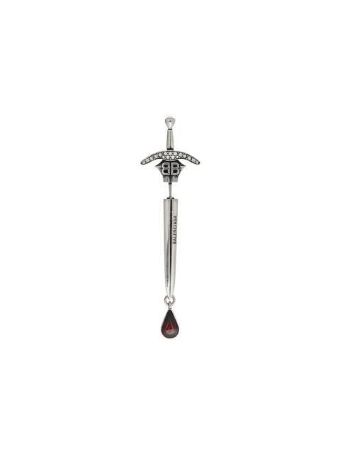 BALENCIAGA Goth Sword Earring in Silver