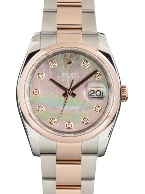 ROLEX Used Rolex Datejust 36 Ref 116201 Mother of Pearl Diamond Dial