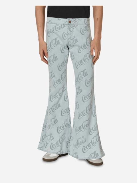 ERL Coca-Cola Jacquard Denim Flare Pants Grey