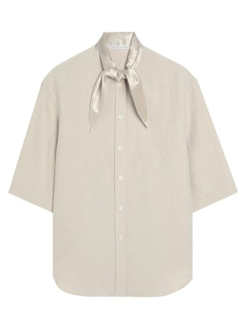 MARIA McMANUS Maria Mcmanus Tie-neck Satin-crepe Shirt