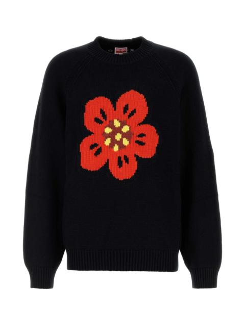 KENZO Kenzo Men Black Cotton Blend Sweater