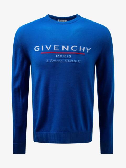 Givenchy Givenchy Blue Logo Label Sweater