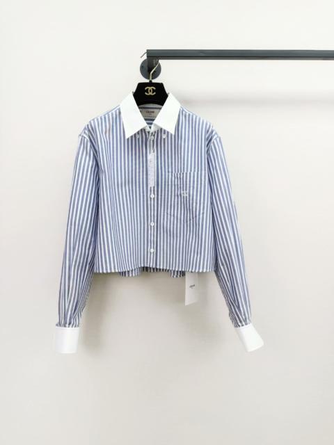 CELINE Celine blue striped shirt