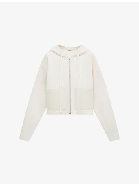 Loewe Hooded Patch-Pocket Wool Blend Hoody