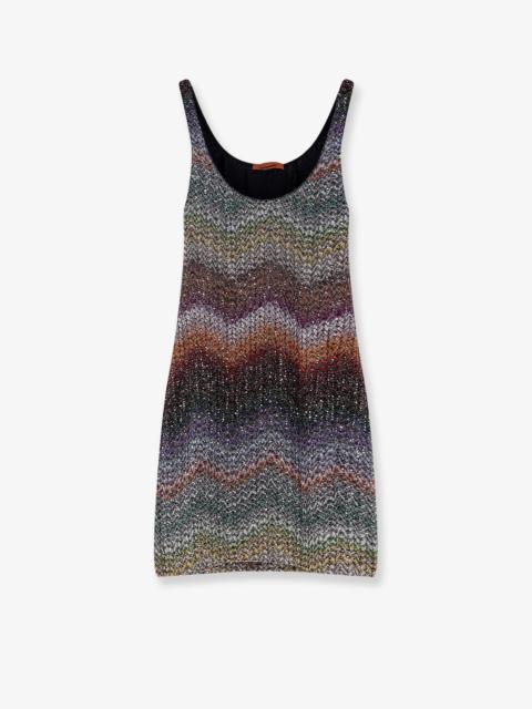 Missoni Missoni Women Short Knitted Dress With All-Over Sequins