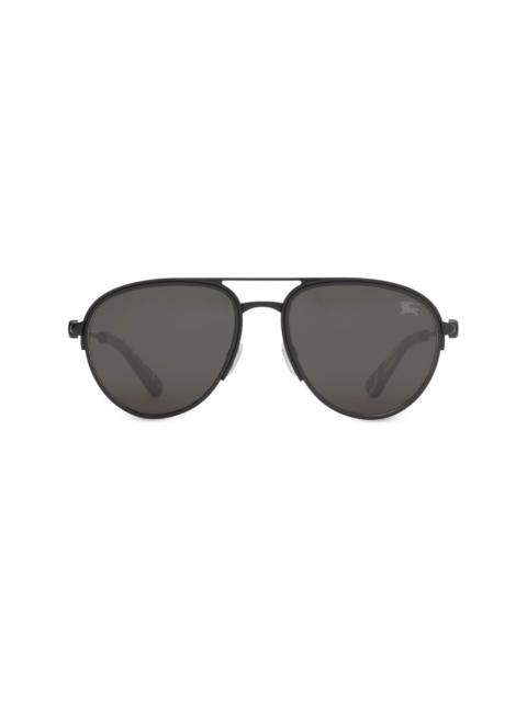 Shield pilot-frame sunglasses