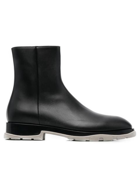 Alexander McQueen Alexander McQueen Half Leather Boot Black Grey