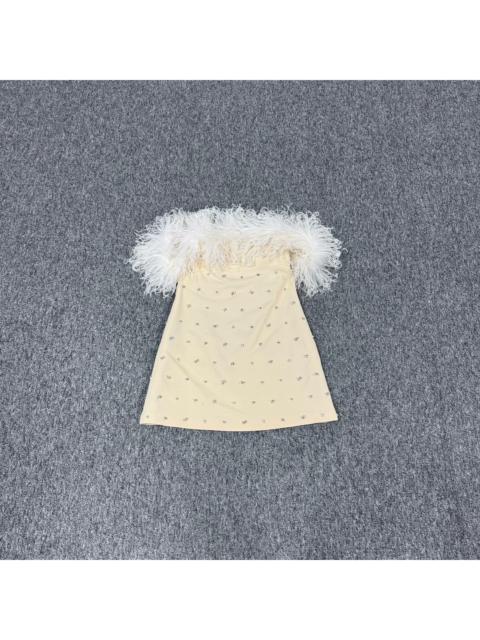 Miu Miu Miu Miu feather and rhinestone dress