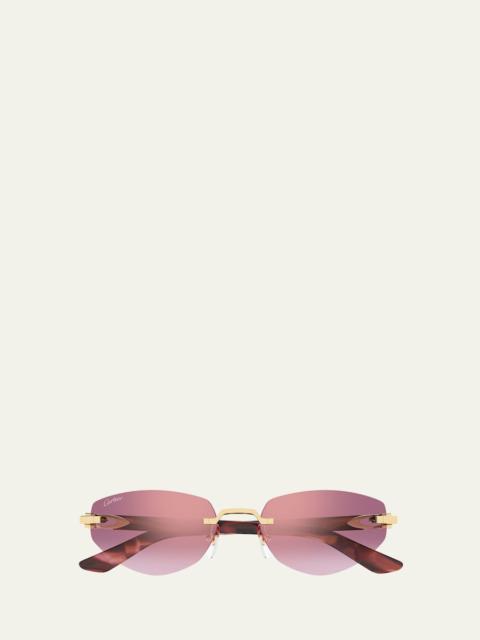 Cartier Signature C de Cartier 56mm Geometric Sunglasses