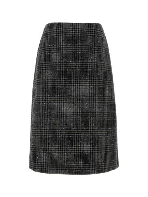 FENDI Embroidered Tweed Skirt