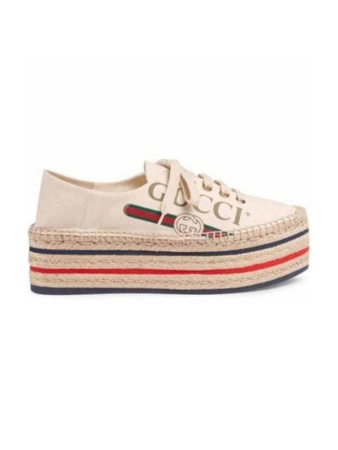 GUCCI Logo Platform Espadrilles