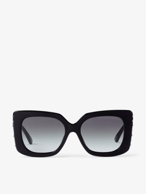 JIMMY CHOO Delphie
Black Butterfly Frame Sunglasses