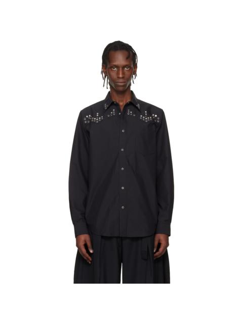 TOGA VIRILIS Black Typewriter Shirt