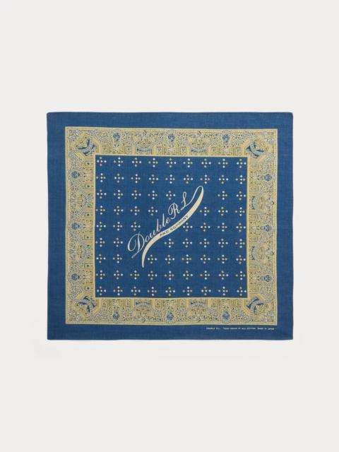 RRL by Ralph Lauren Logo Indigo Cotton Bandanna