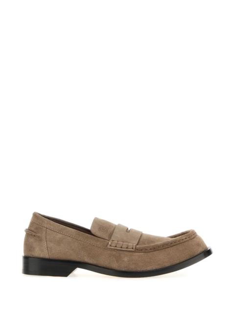 Loewe Loewe Men Cappuccino Suede Bobine Loafers