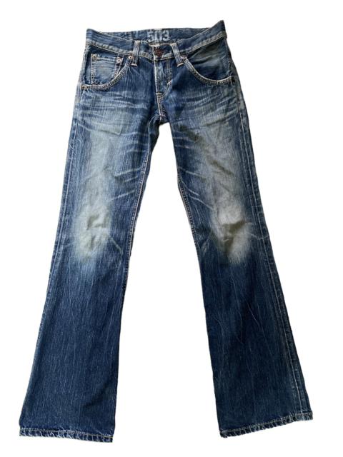 Other Designers Distressed Denim - SICK🔥FLARED EDWIN 503 BLUE TRIP DISTRESSED DENIM PANTS