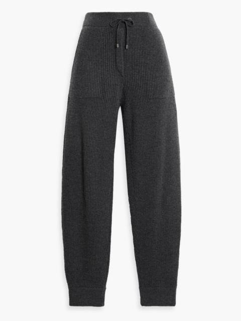 Brunello Cucinelli Ribbed cashmere track pants