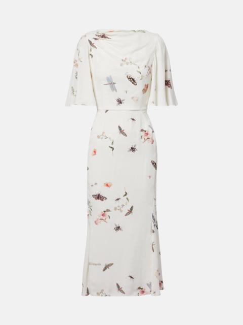 Erdem Printed crêpe midi dress