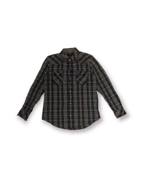 Other Designers Comme ca ism checked plaid long sleeve button