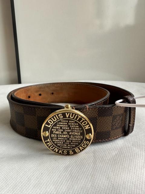Louis Vuitton Louis Vuitton Checkered Leather Belt